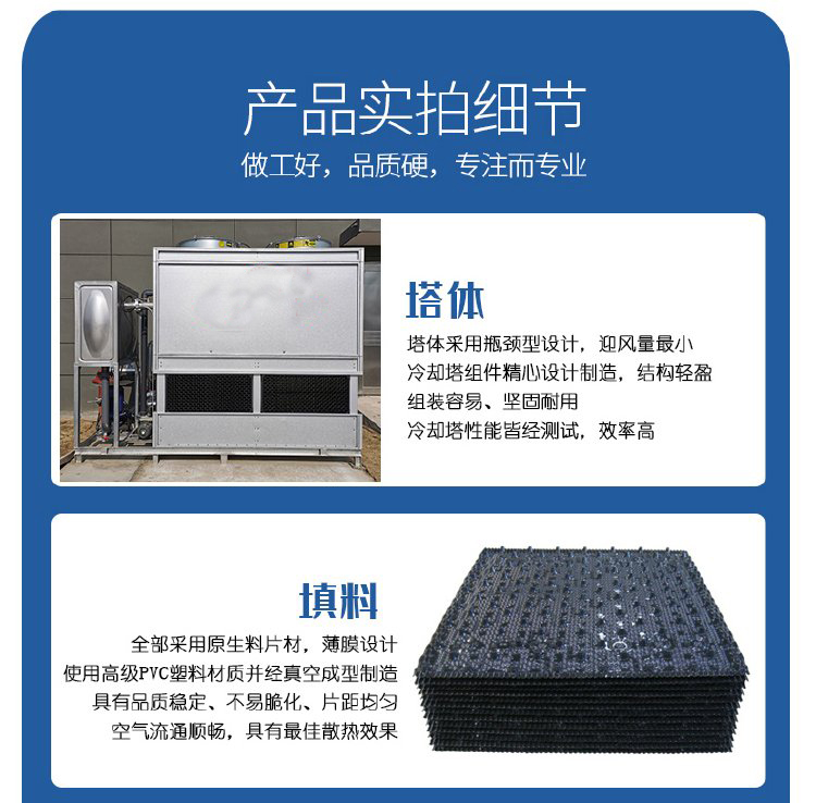 Guoyun Square High Temperature Cooling Tower High Temperature Resistant Filler with Long Service Life Fiberglass Countercurrent Cooling Water