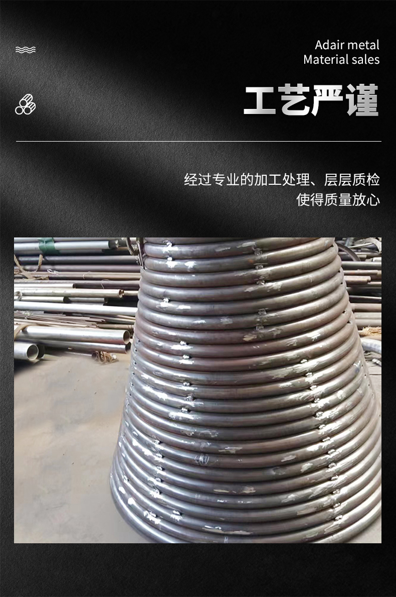 Conical coil factory processing stainless steel head coil wing height, drawing and sample customization