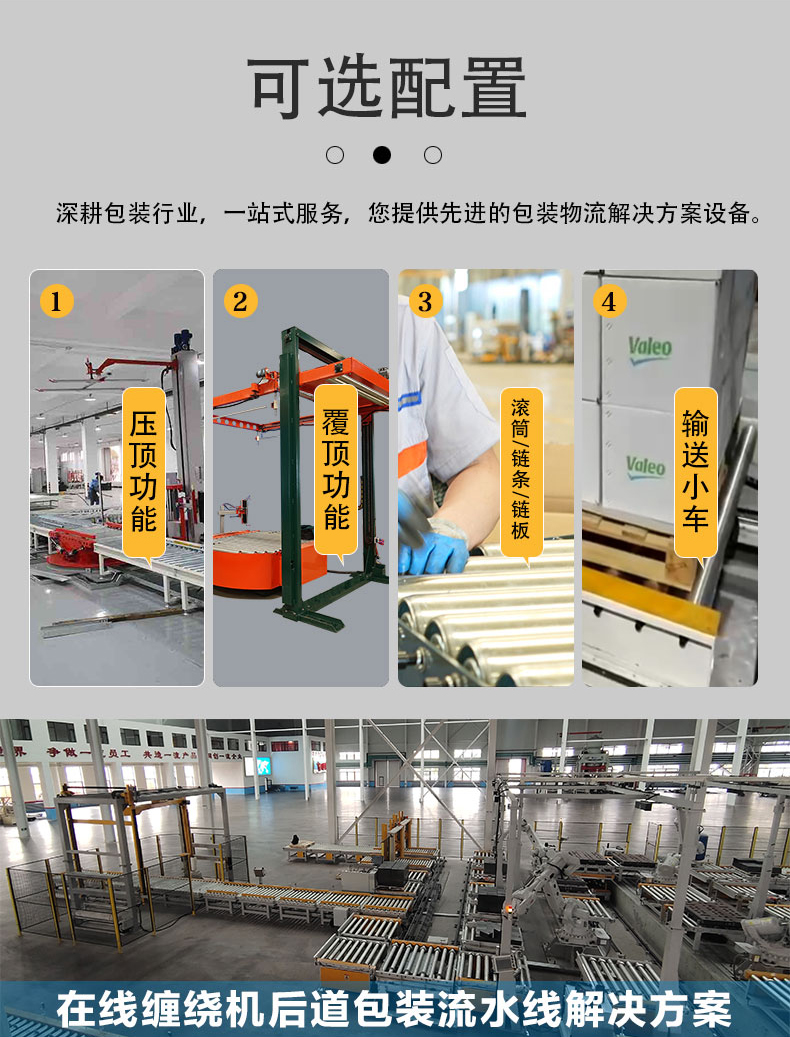 Dahong online winding film packaging machine fully automatic pre stretching winding machine can be matched with intelligent packaging assembly line