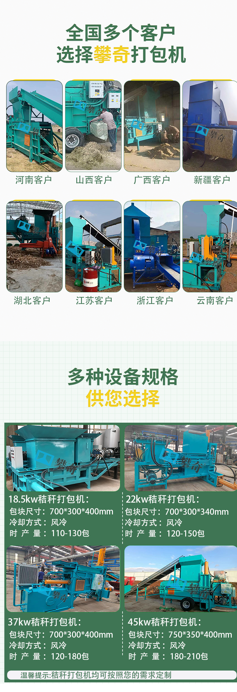 Horizontal straw hydraulic baler, garlic peel, sawdust corn cob compactor, peanut seedling and dry rice stem bundling machine