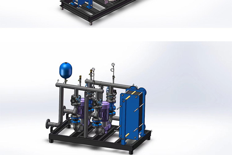 Special integrated plate heat exchanger for hot water module furnace, swimming pool constant temperature centralized heating, accessories for central hot water