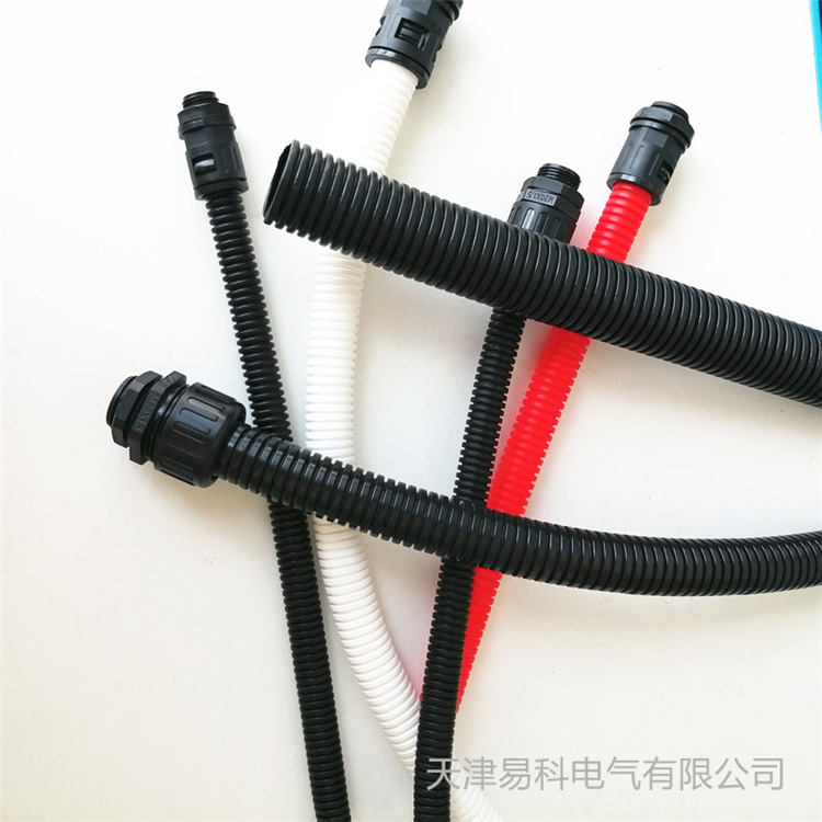 Yike PP PE PA material nylon plastic threading corrugated hose nylon cable threading hose