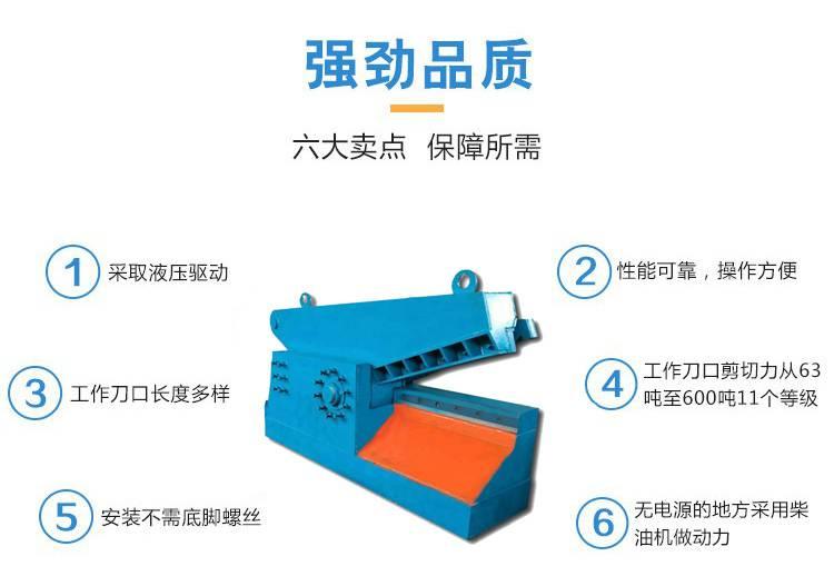 Xinlianda Fully Automatic Crocodile Shearing Machine 250 ton Chain Plate Conveying Hydraulic Scissor Mouth Customizable