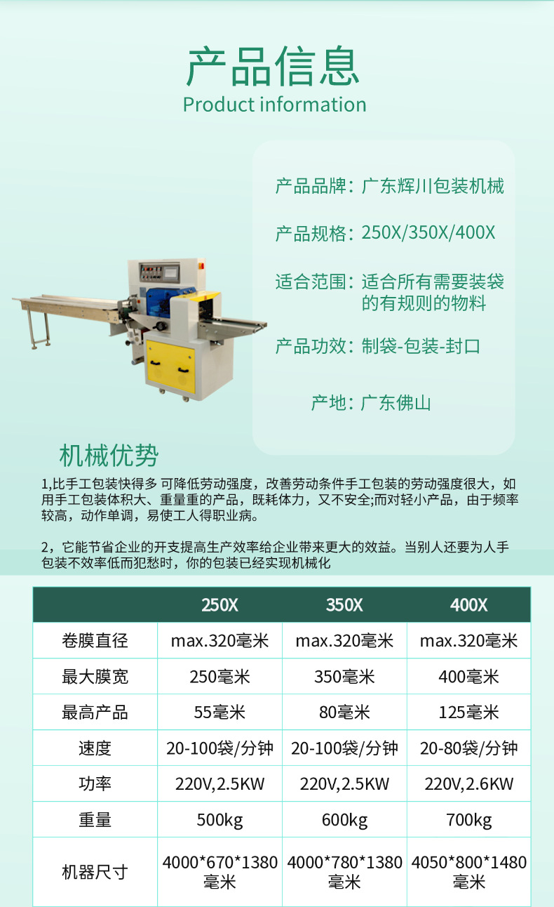 Cup packaging machine Mouthwash cup Plastic water cup bagging machine Fully automatic 350 pillow type packaging machine