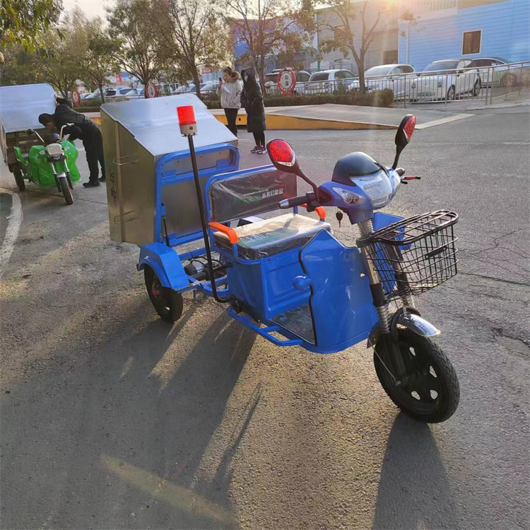 The motor of special cleaning car for Sanitation worker in the property park can be increased by 500L electric stainless steel Garbage truck