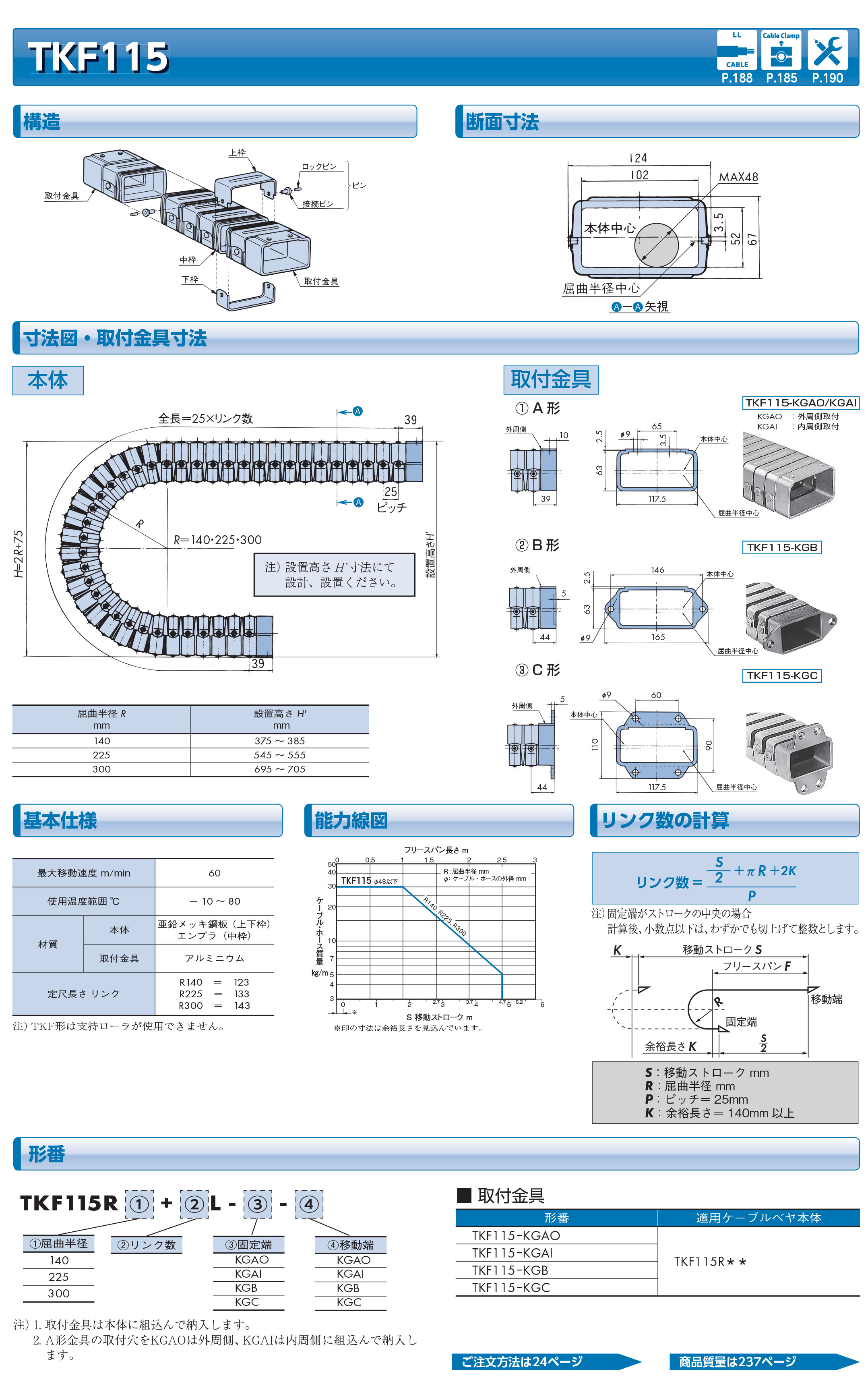 Chunben Steel Tank Chain TKF115 TSUBAKI Iron Cable Drag Chain TKF115R140