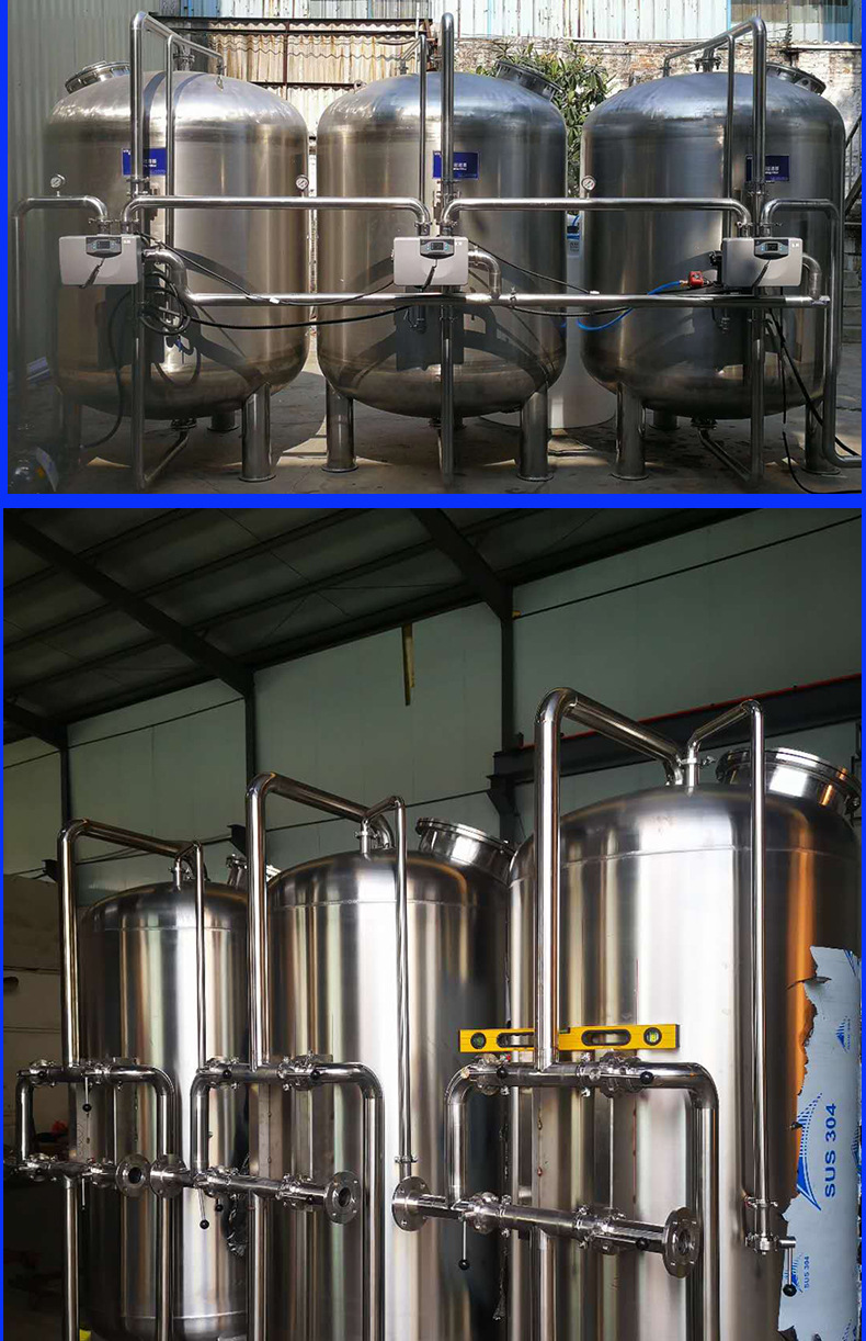 Water purification equipment with quartz sand activated carbon multi-media filter can process 10 tons of water per hour