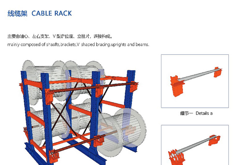 Optimized single sided and double sided cantilever shelves for storing goods with varying lengths of cables and steel plates