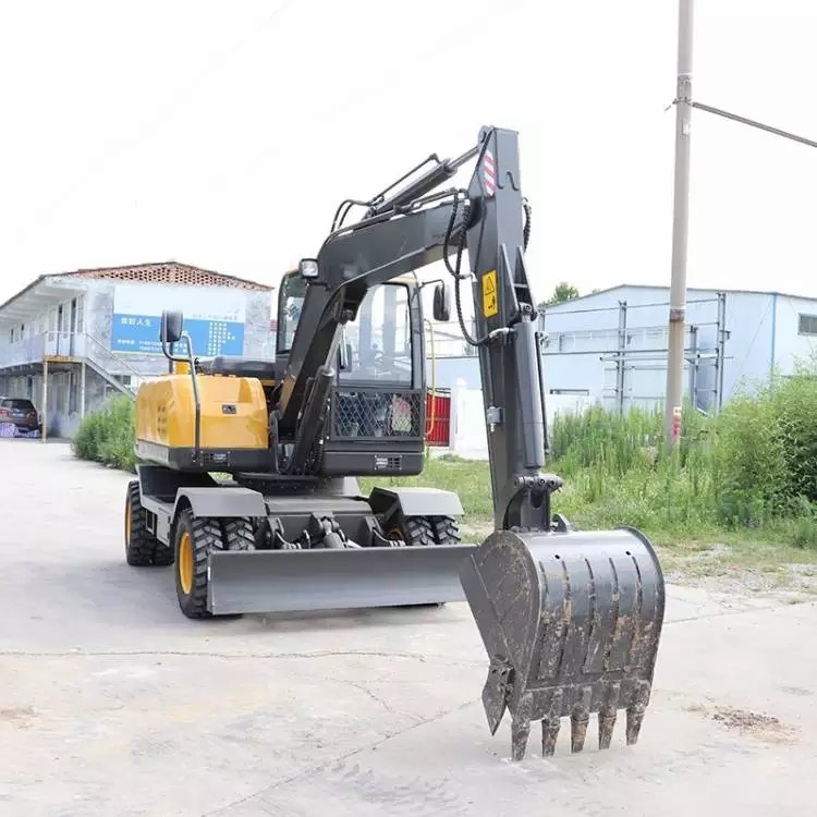 Small wheel excavator 10 tons, 100 wheel excavator, small 75 wheel hook, wood grabbing machine, cotton grabbing machine