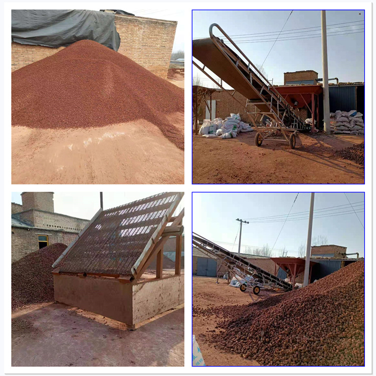 Production Plant of Natural Red Brown Volcanic Rock Granular Mineral Products for Sewage Treatment with Volcanic Stone Filler Film Coating