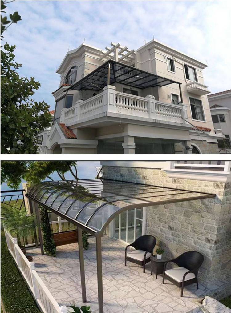 Aluminum alloy canopy, car shed, villas, residents, yards, balconies, sunshades, supports customized sunshade manufacturers, and raincoats