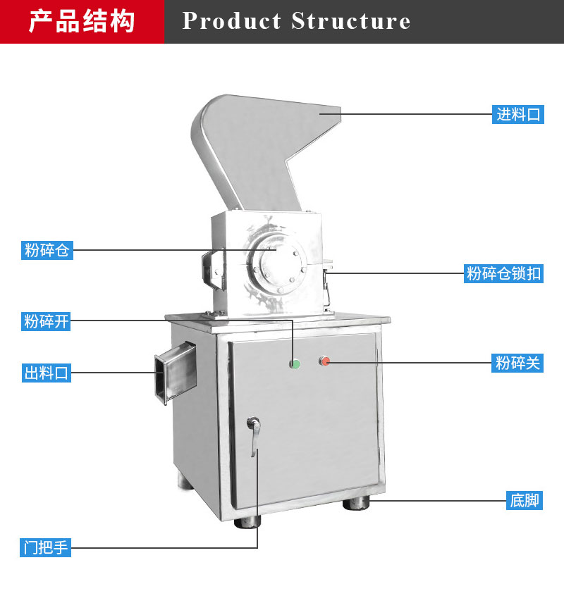 Daxiang CSJ-300 Pulverizer Food Block Large Diameter Crusher Hard Material Coarse Crusher Granulator