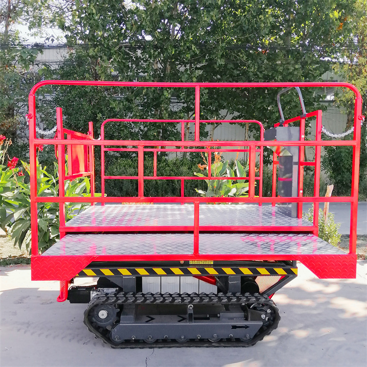 Automatic picking and lifting platform for orchards Electric hydraulic crawler type high-altitude operation lifting and picking machine