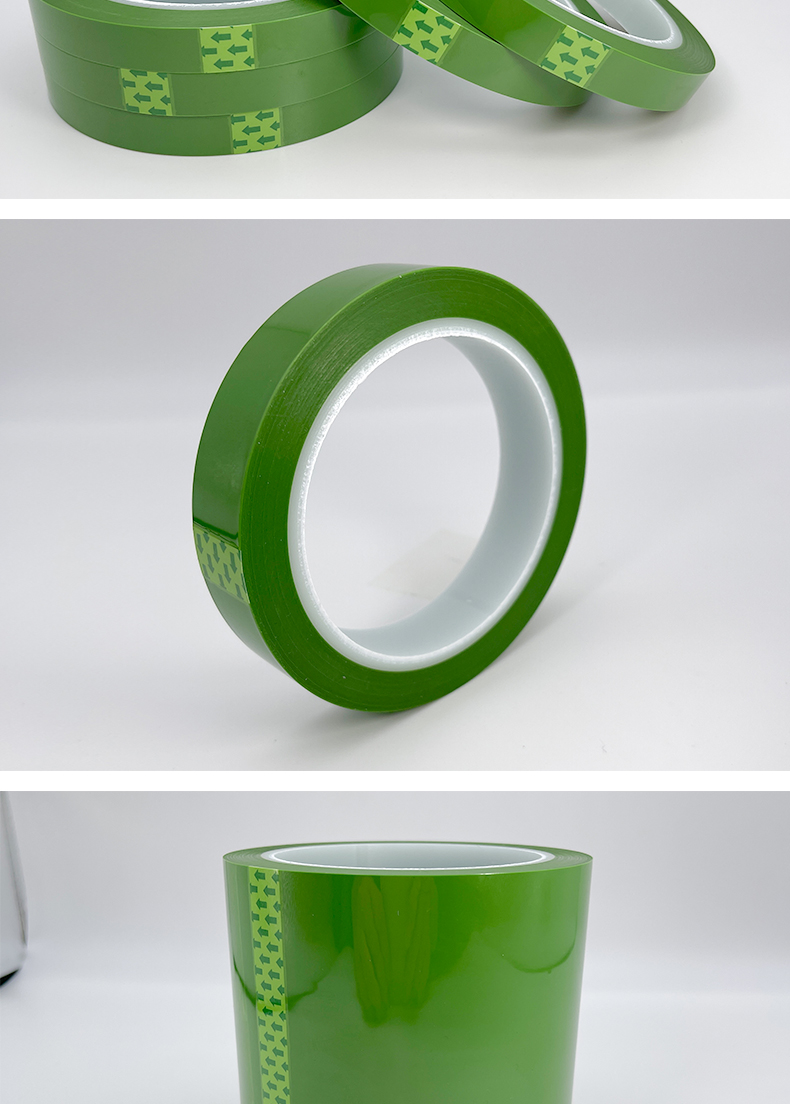 Spraying, gold-plating, electroplating, high-temperature resistant PET green high-temperature tape, industrial high viscosity tape, shipped from the source manufacturer