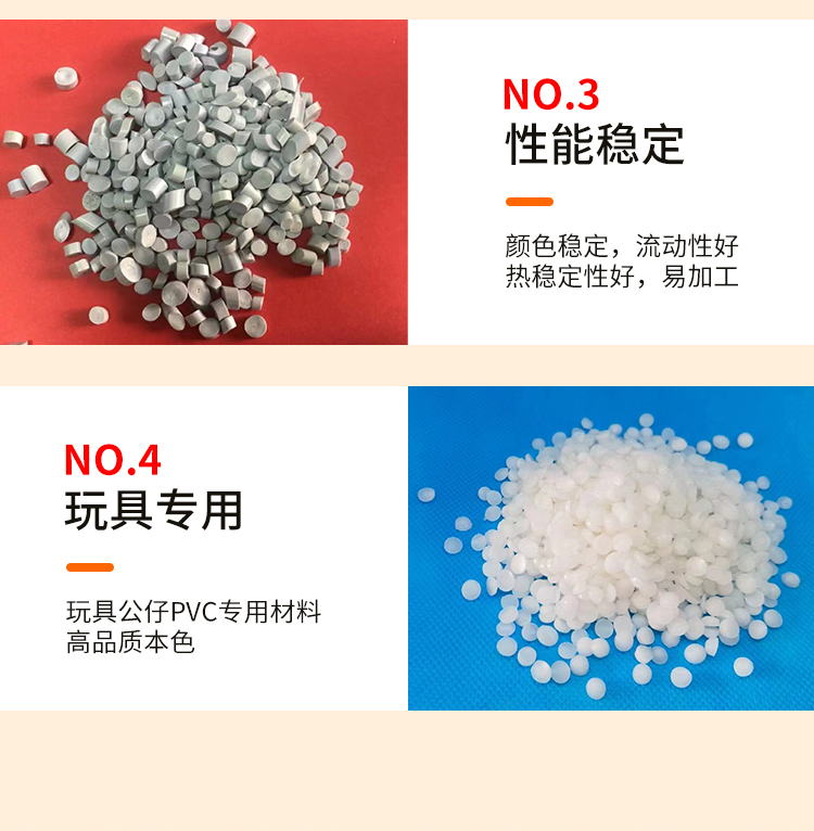 PVC natural white particles with a degree of 20 to 120, injection molding grade, high gloss, environmentally friendly natural color PVC new material