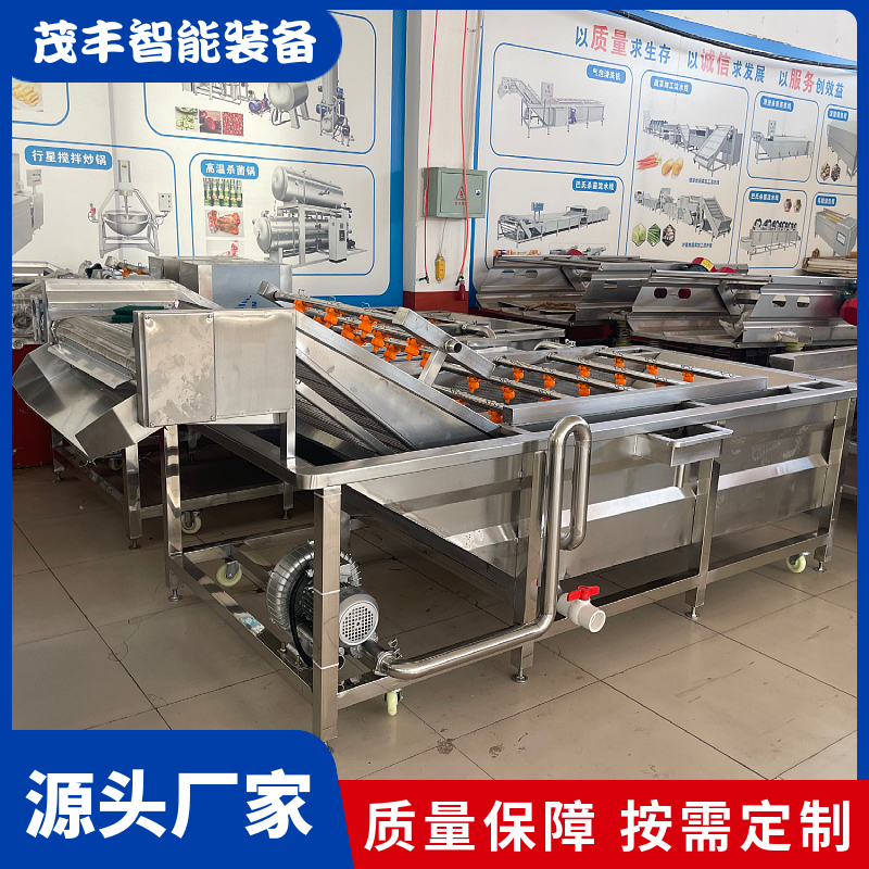 Fully automatic bubble cleaning machine, multifunctional high-pressure spray cleaning equipment, vegetable cleaning processing equipment