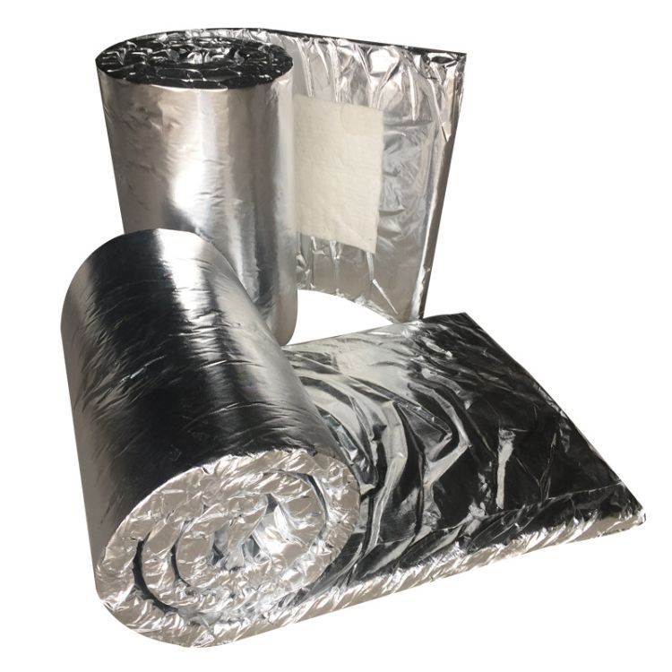 Air duct high temperature resistant Aluminium silicate smoke control cotton belt aluminum foil ceramic fiber blanket fire proof wrapping cotton