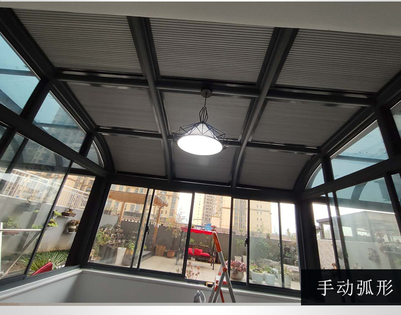 Haojiu Sunshine Room Sunshade Roof Blind Sunshade Roof Material Insulation Electric Honeycomb Curtain