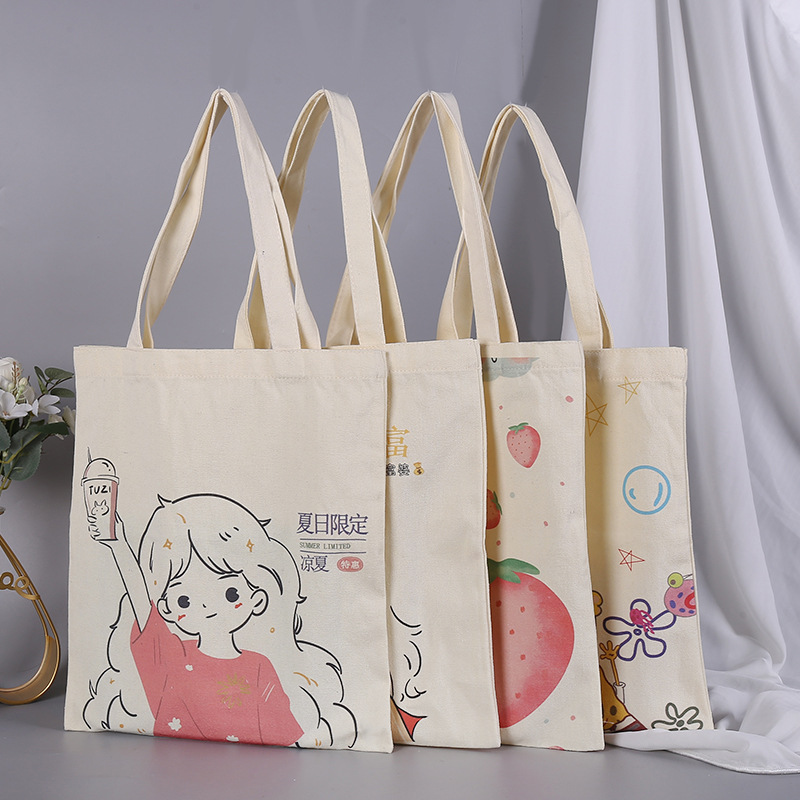 Customization of canvas bags, portable spot canvas shopping bags, wholesale, customizable patterns, canvas bag manufacturers