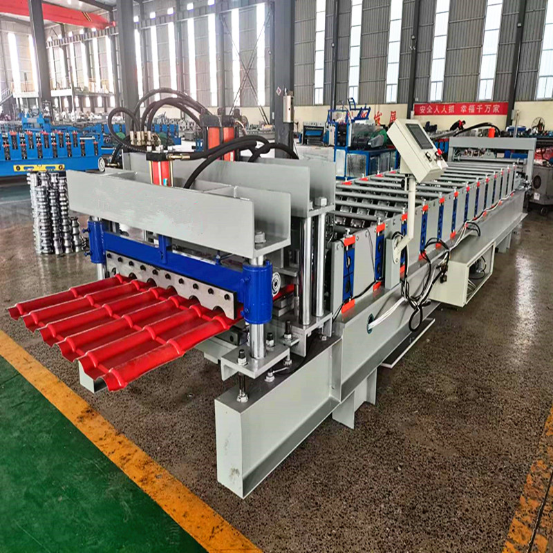 Color Steel Tile Pressing Machine Fully Automatic and Fast 800 Imitation Resin Glass Tile Pressing Equipment Factory