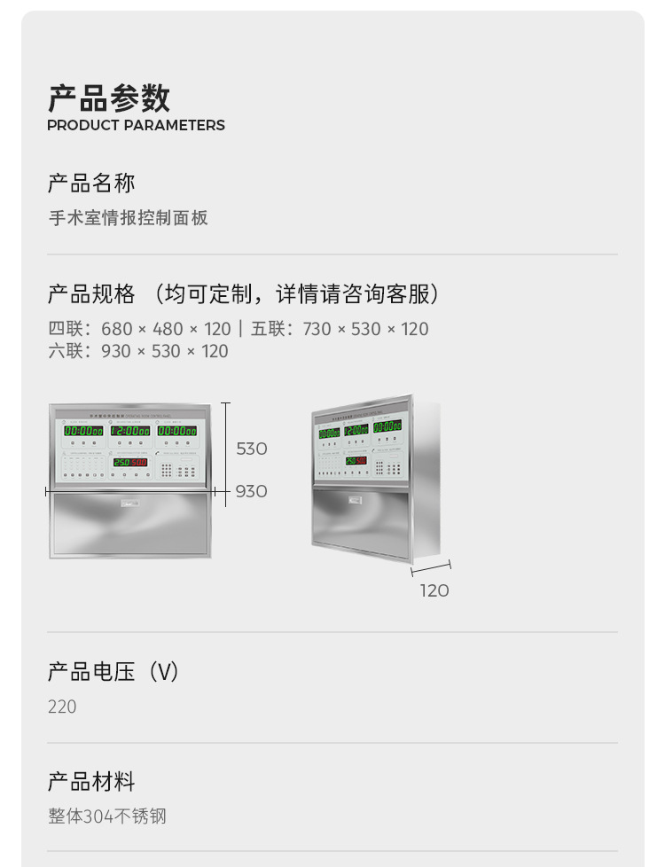 Operating room intelligence panel embedded medical multifunctional touch central intelligence control panel