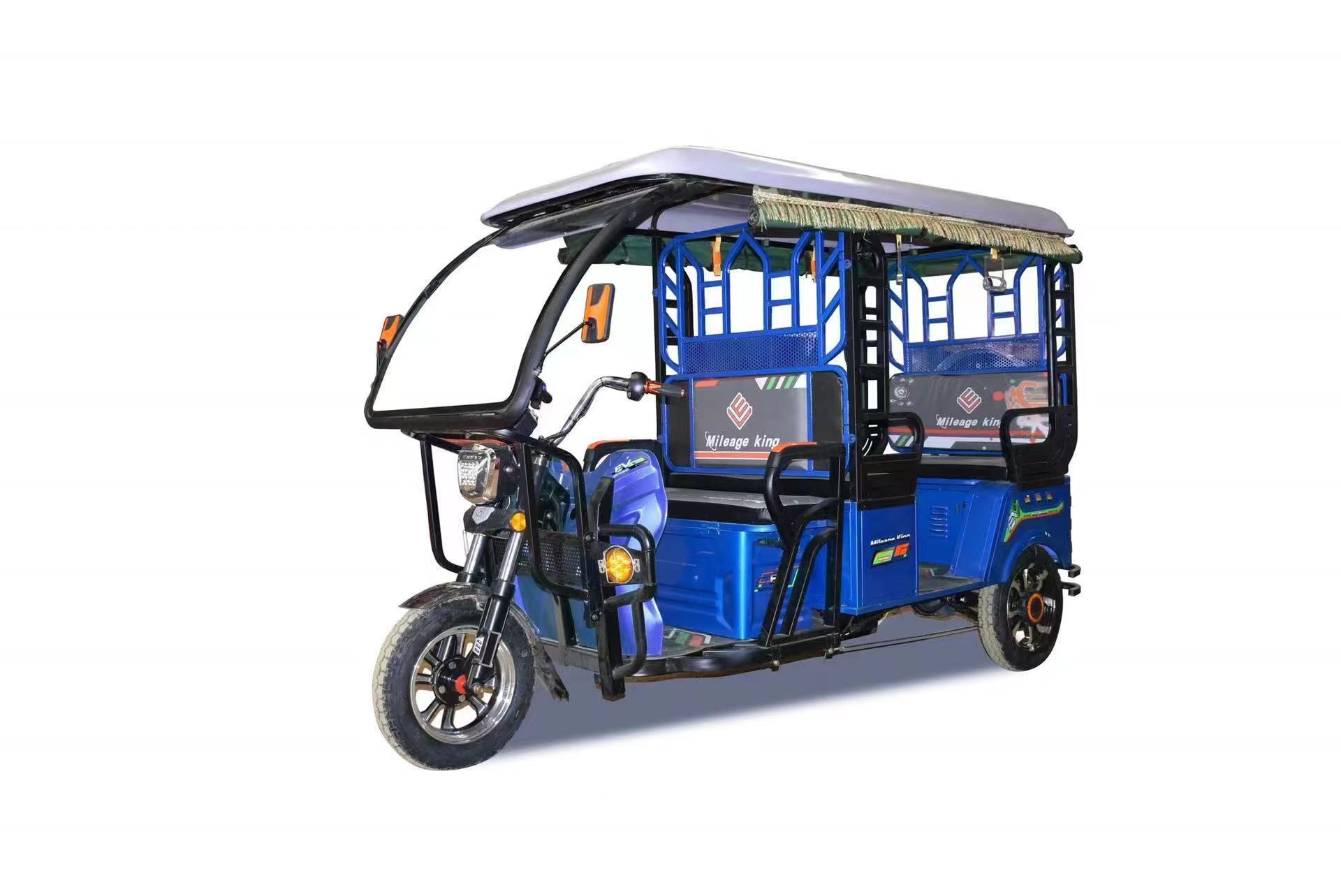 Passenger transport three wheeled Suke electric sightseeing car, rain proof patrol car, scenic spot sightseeing car, six seater electric vehicle