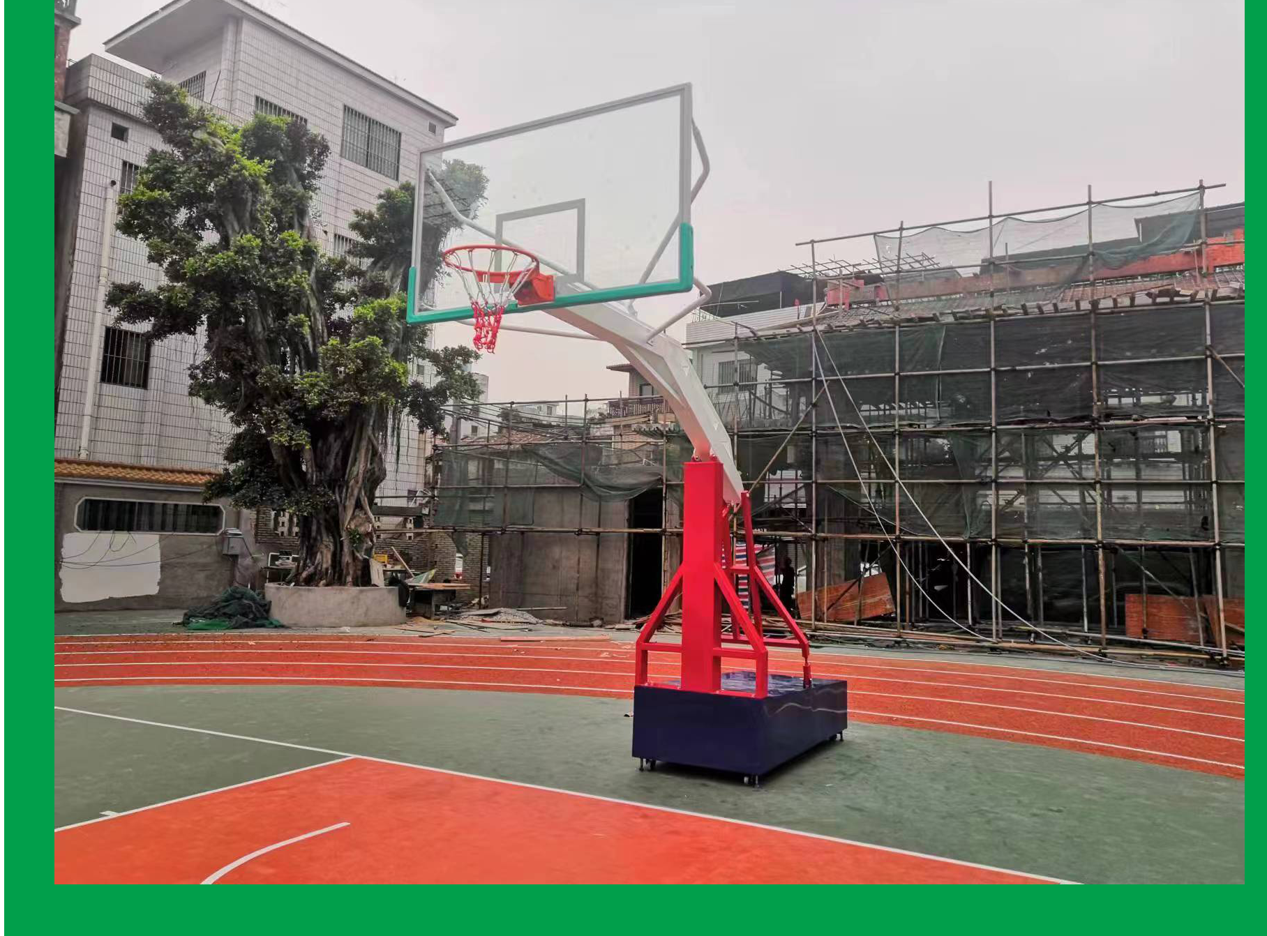 Mobile fixed basketball rack, tempered glass backboard, sports fitness equipment, and sports facilities can be delivered and installed by manufacturers