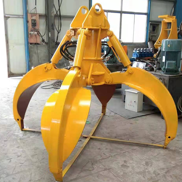 River dredging shell bucket hydraulic rotary excavator grab bucket double opening mine grab coal bucket