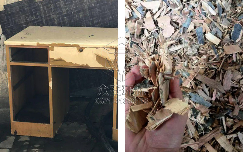 Garden tree branches and bark crusher, waste wooden bed boards, tables, chairs, office furniture, aluminum alloy frames, doors and windows shredder