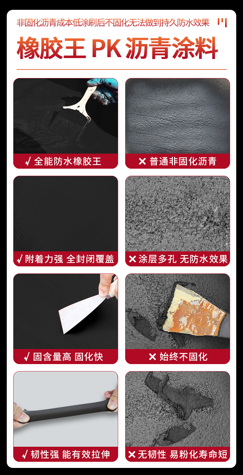 All purpose waterproof rubber lotion special waterproof coating for Expansion joint pipe mouth gutter