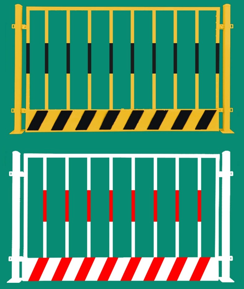 Foundation pit guardrail network, construction site warning fence, edge standardized safety fence, protective fence, isolation fence