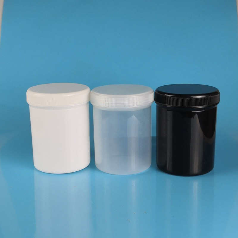 1L Large Mouth Plastic Can Wide Mouth Straight Bottle 1000ML Solid Powder Ink Can 1KG Chemical Bottle