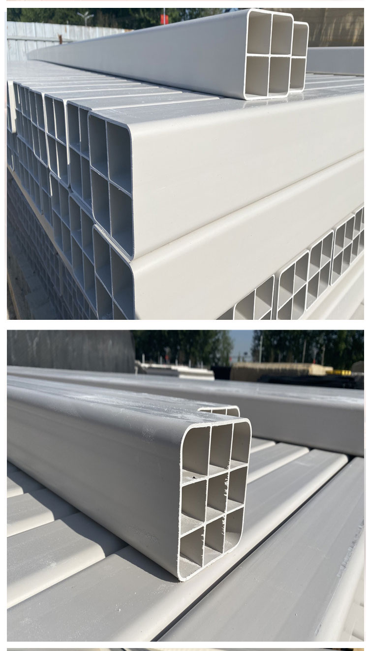 UPVC four hole grid pipe, white PVC square hole pipe, diameter 107, communication optical cable, underground conduit