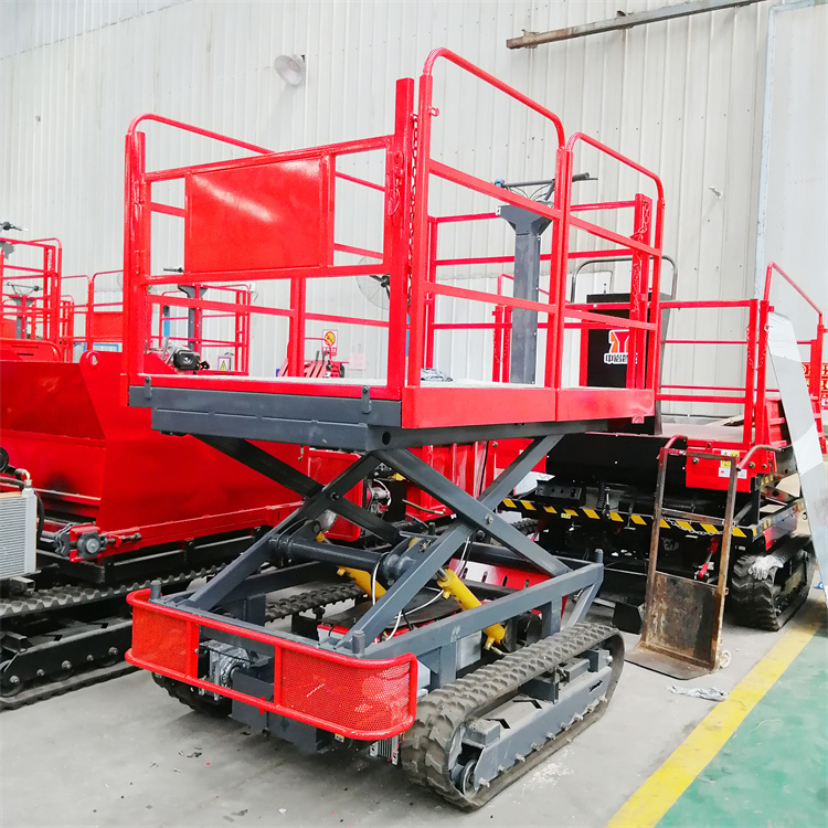 Electric Scissor Fork Lift Platform for High Altitude Operation in Greenhouse Hydraulic Elevator for Trimming and Picking