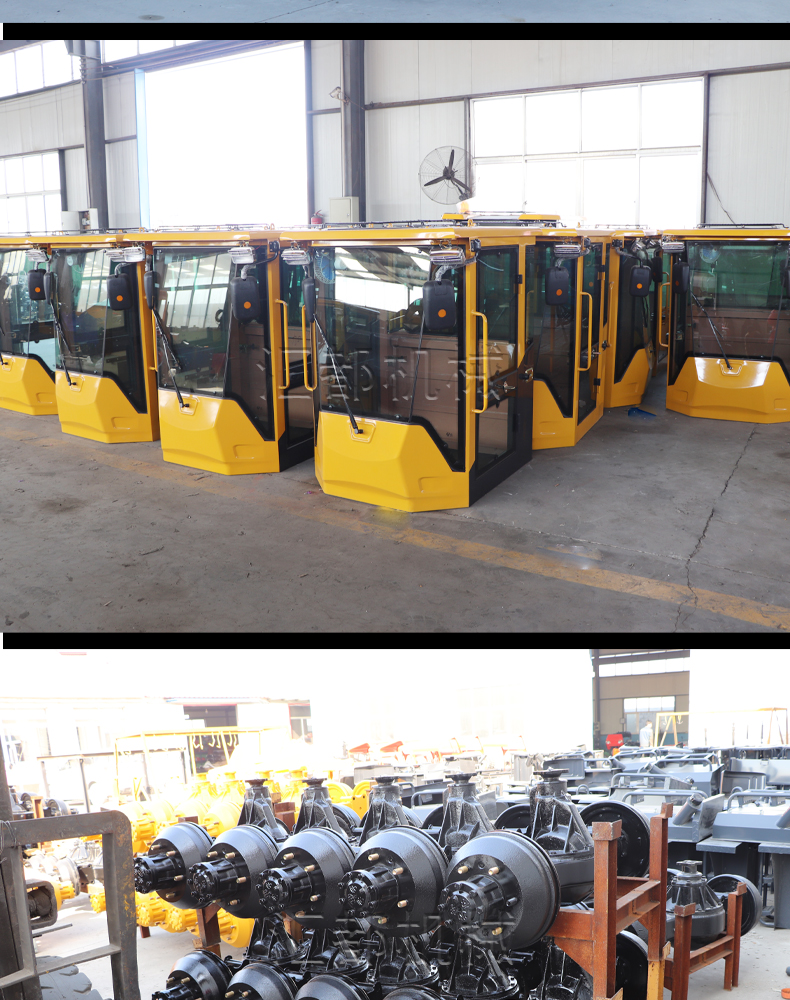 Fully automatic small multifunctional diesel forklift 910 agricultural hydraulic four-wheel drive loader 930 for construction site breeding farms