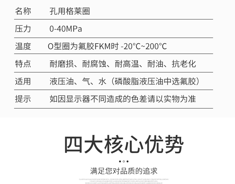 Minghongda High Temperature Fluorine Adhesive Hole Rotary Glaze Ring Combination Seal Ring PTFE PTFE