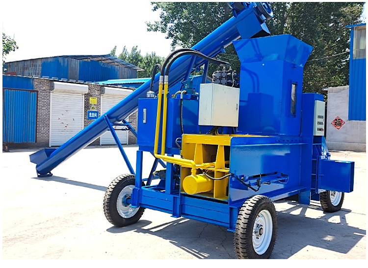 A New Type of Rice Hull Briquetting Machine Fully Automatic Rice Hull Hydraulic Packaging Machine Corn Cob Feed Bagging Machine