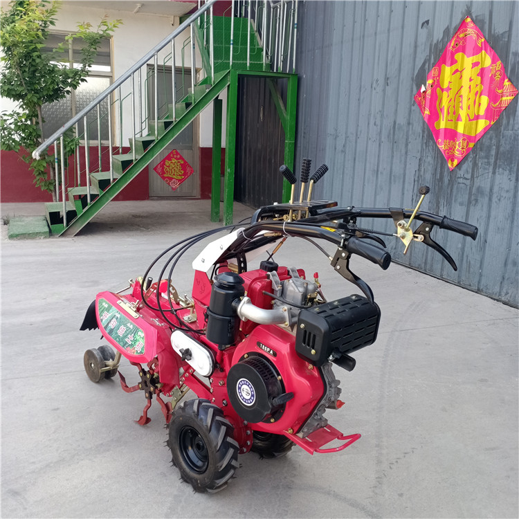 Zhixun Scallion Planting and Earthing Machine Handheld Morchella Mushroom Trenching and Earthing Machine Four Wheel Drive Multi functional Trenching Machine