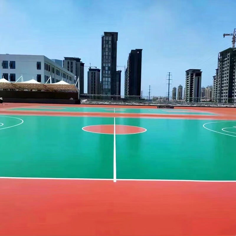 Runxiu Sports school outdoor professional volleyball badminton Basketball court silicon pu court material manufacturer plastic ground