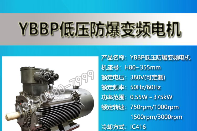 Xima Mining Flameproof AC Explosion proof Motor YBBP/YBX3-280M-8-45KW-380V Horizontal Installation