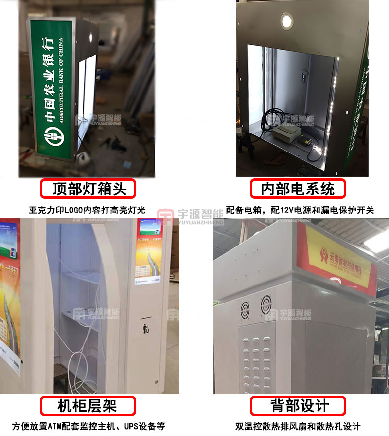 Supply Bank VI Indoor Self Service Bank Automatic Semi enclosed Lobby ATM Hood Customization