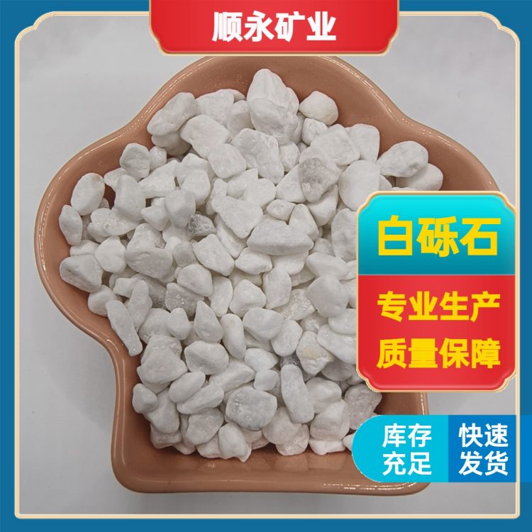 白色石米石头 12-15毫米 别墅绿化铺路造景 专车发货