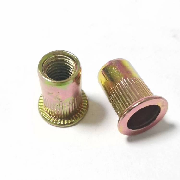 Rivet nut flat head vertical grain Rivet nut stainless steel hexagonal rivet nut knurled rivet nut