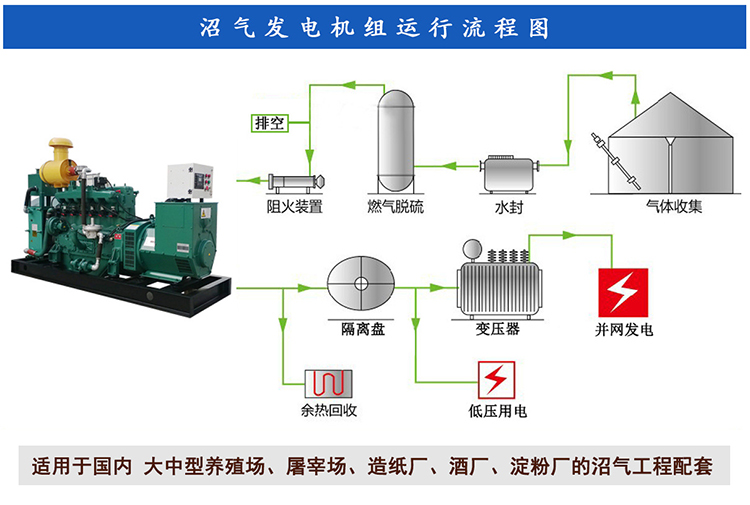 120 kW biogas generator set, sewage treatment plant, aquaculture, 120 kW natural gas generator, pure copper motor