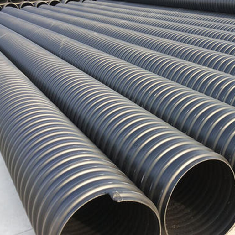 HDPE steel strip spiral corrugated pipe PE steel strip pipe municipal drainage and sewage DN600 SN8