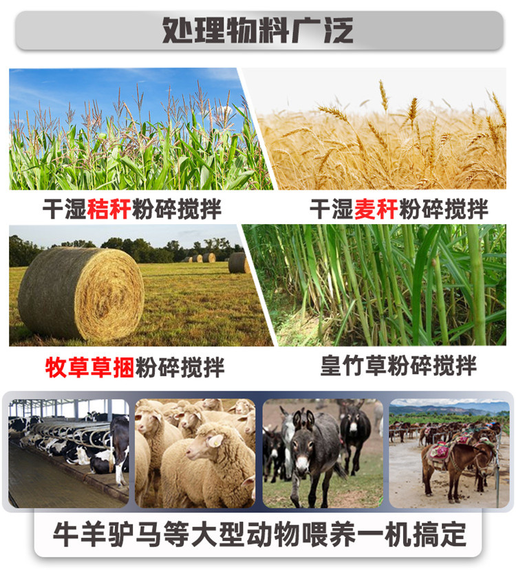 Cattle Farm TMR Grass Mixer Meihua Knife Crushing Mixer Electronic Weighing Bale Crushing Mixer