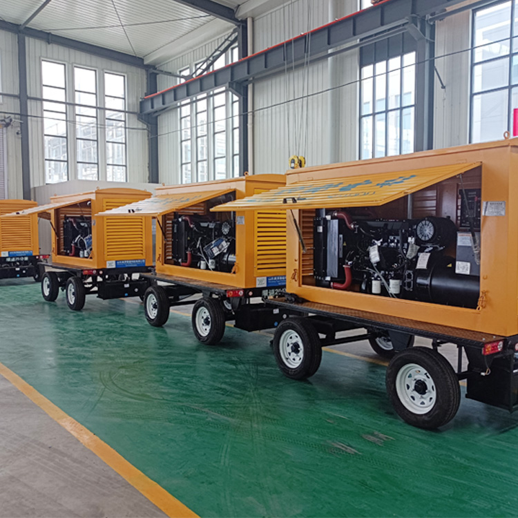 Main power supply for field engineering Weichai mobile copper brushless diesel generator set with trailer has low fuel consumption