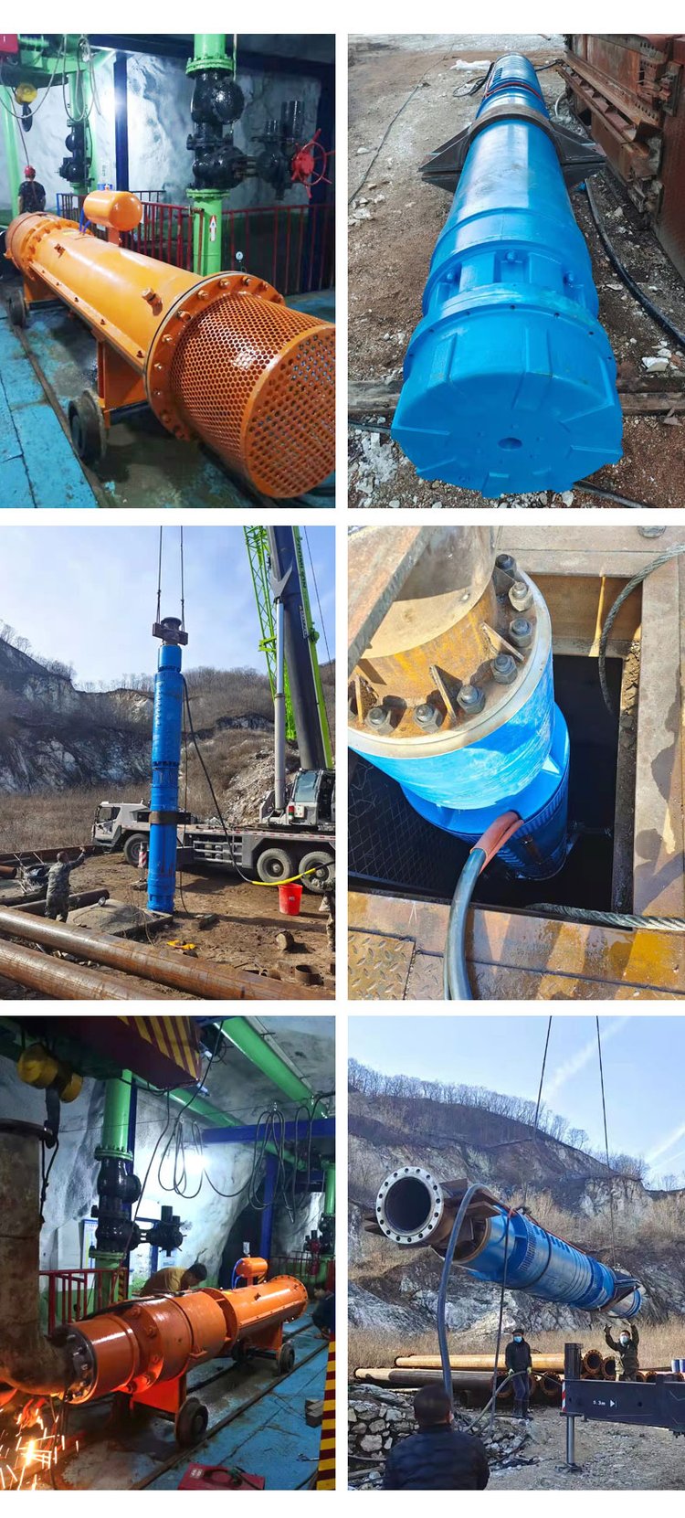 Customized installation of intelligent craftsman's 400 square meter flow single suction mining submersible pump for vertical and horizontal dual purpose forced discharge