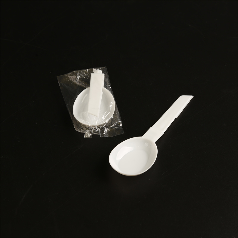 Babao Congee folding spoon can be customized with a length of 103mm. Dexuan Disposable tableware set