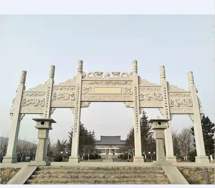 Hongfeng Custom Stone Archway Granite Crossstreet memorial archway Square Cemetery Ancient Architecture Archway Sculpture at Village Entrance